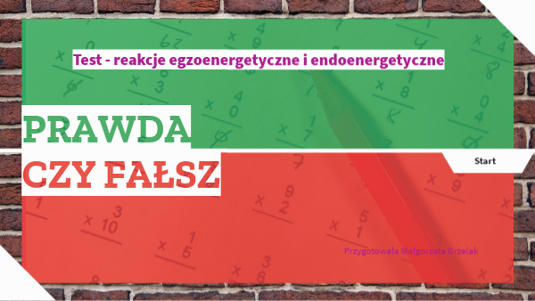 Reakcje egzoenergetyczne i endoenergetyczne