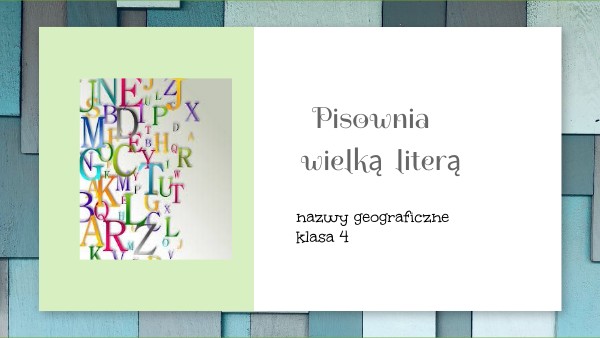 Copy - Pisowania wielką i małą literą.