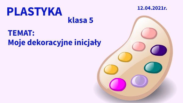 Plastyka klasa 5 - Inicjały