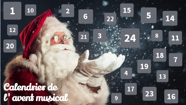 Calendrier de l'avent musical by aude.pocchiola on Genially