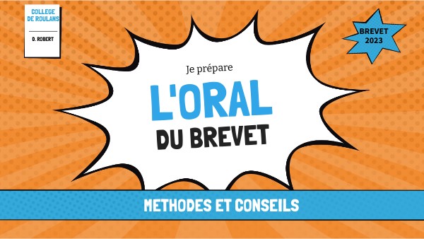 Dnb Page De Garde Je prépare mon oral du BREVET 2023