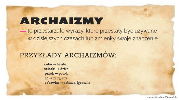 Polski Sprawdzian Kl 1 Gimnazjum Archaizmy