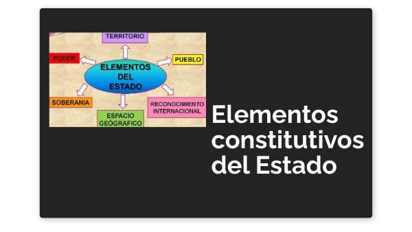 Elementos constitutivos del Estado