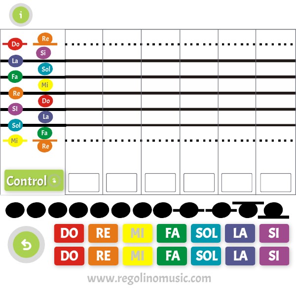 Juego del pentagrama (Clave de Fa)