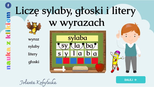 Sylaby, głoski i litery w wyrazach