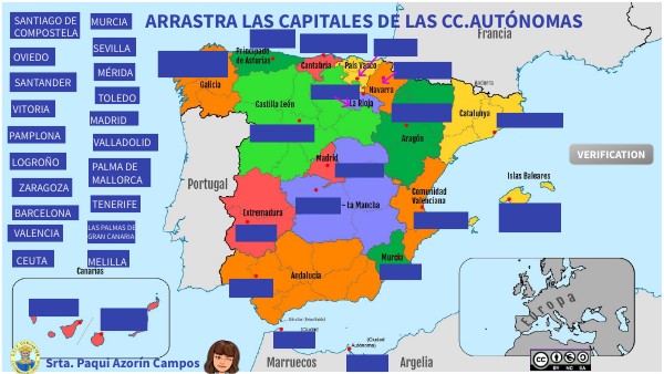 Capitales De Ccaa España _ España: Comunidades autónomas – MAGLU