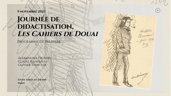 Rimbaud Cahier de Douai-Académie Paris-Digeon-Raimbaud-Thircuir
