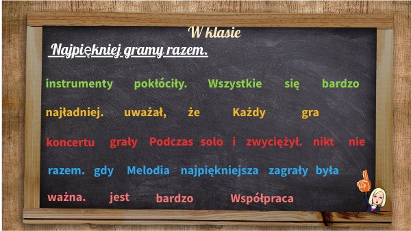 Ułoż Zdania Rozsypanka Wyrazowa Klasa 1