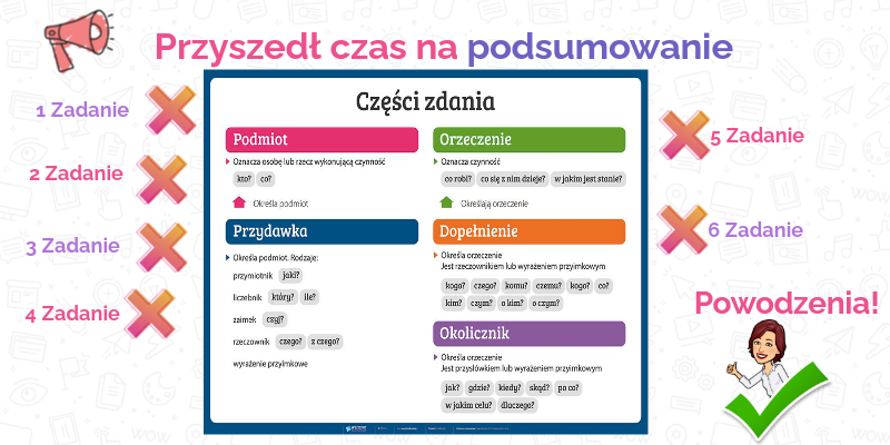 Czesci Zdania Sprawdzian Klasa 6 Pdf Części zdania
