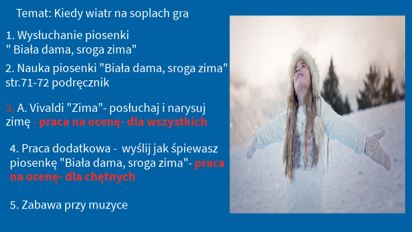 Sroga Zima Biała Dama Tekst Biała dama, sroga zima M.R