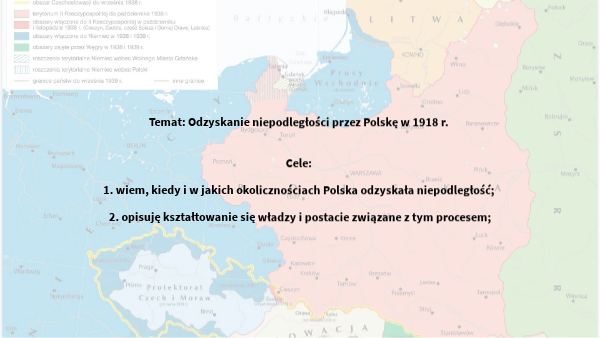 Odzyskanie przez Polskę niepodległości w 1918 r.