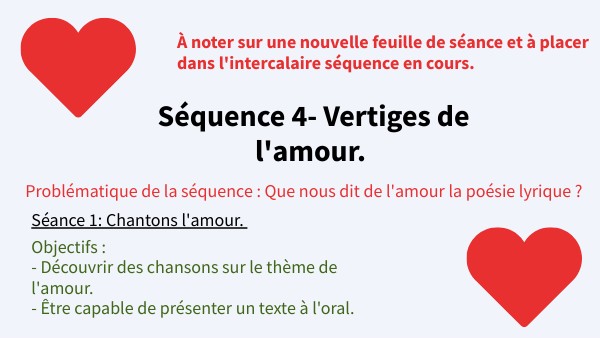 4e Sq4 S1 Chansons D 39 Amour By Gervaiscollege On Genially