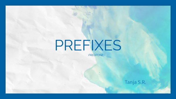prefixes