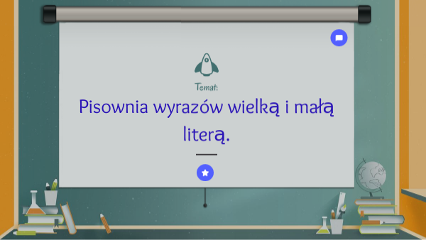 Dyktando Wielka I Mala Litera - Pisownia wyrazów wielką i małą literą. (kl.6)