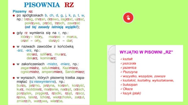 Pisownia Rz I ż ćwiczenia Do Wydruku pisownia rz