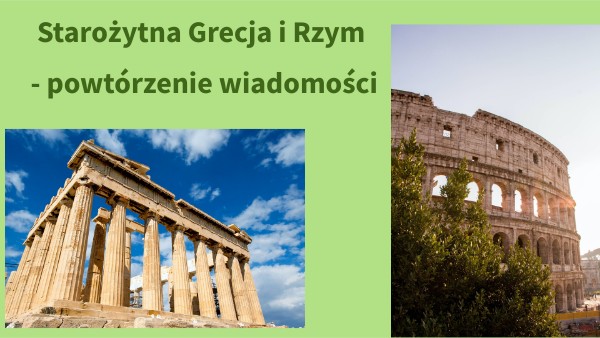 Grecja Rzym Sprawdzian Ponad Słowami