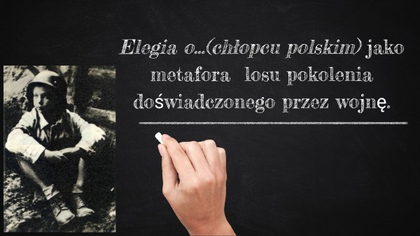 Elegia O Chłopcu Polskim Notatka Elegia o...(chłopcu polskim)
