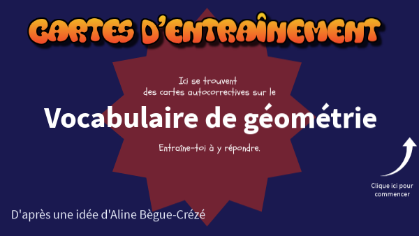 6ème FlashCards Mémorisation vocabulaire géométrie 1