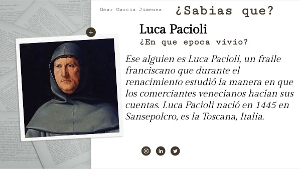 ¿Sabias Que? (Luca Pacioli)