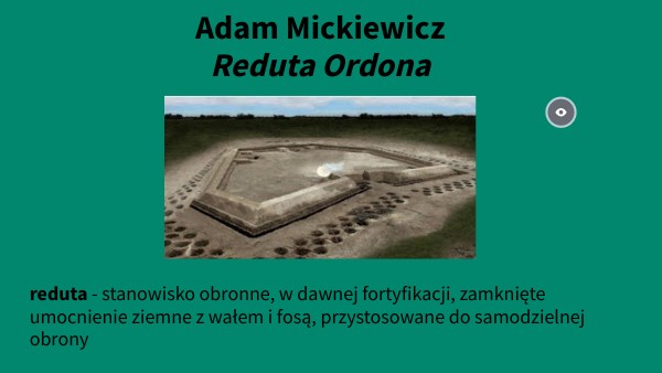 Co Oznacza Tytuł Reduta Ordona Reduta Ordona
