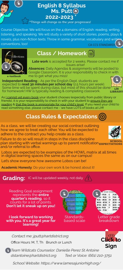 2022-2023 English 8 Syllabus