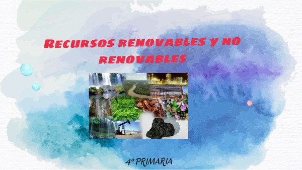 Recursos Renovables Y No Ren 4to Prim