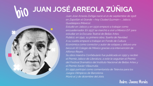 Biografia de Juan Jose Arreola Zuñiga
