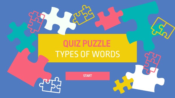 QUIZ PUZZLE Types of words