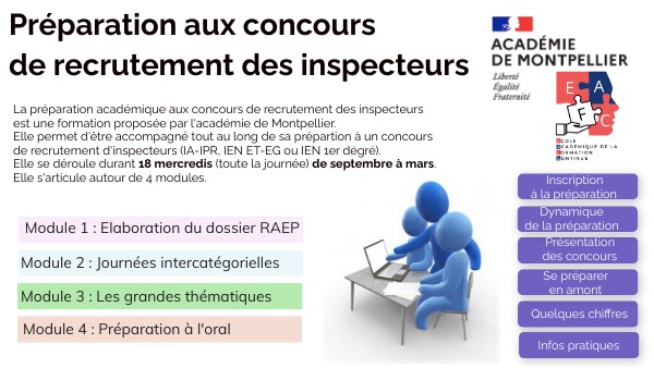 Présentation prépa concours inspecteurs