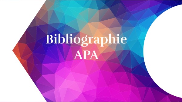 Présentation normes APA BU Lettres