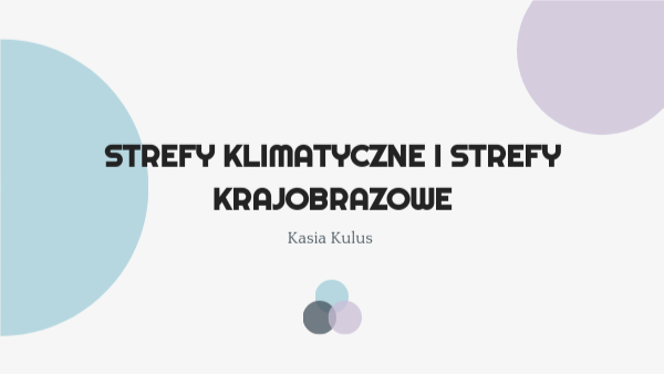 Strefy klimatyczne, krajobrazowe
