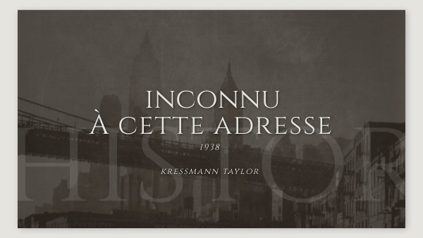 Inconnu à Cette Adresse Questionnaire Corrigé view.genial.ly