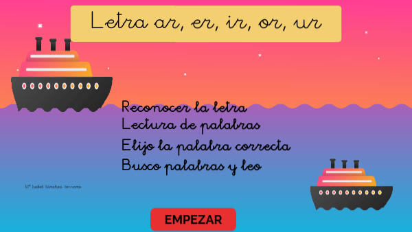 LETRA ar,er,ir,or,ur