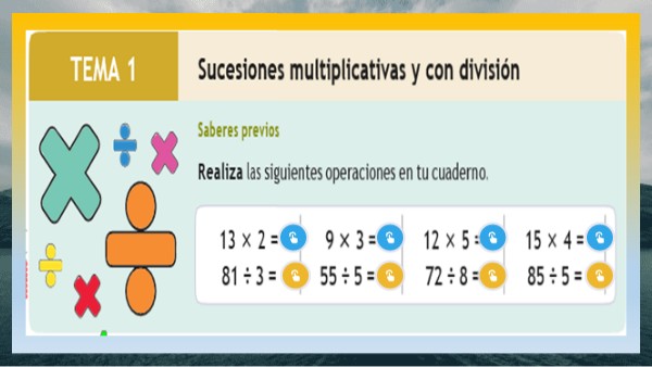 SUCESIONES DE MULTIPLICACION Y DIVISION