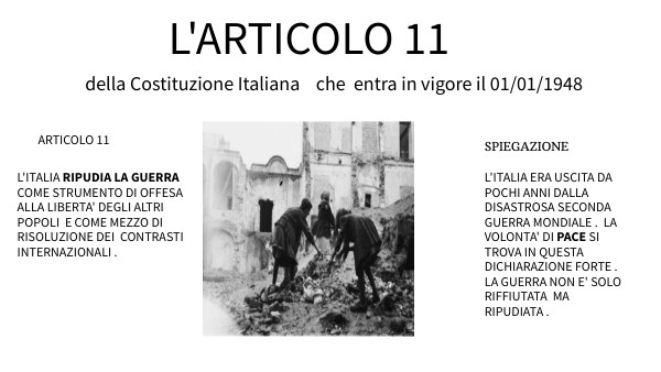 L'italia Ripudia La Guerra Articolo 11 Spiegazione articolo 11 della costituzione italiana
