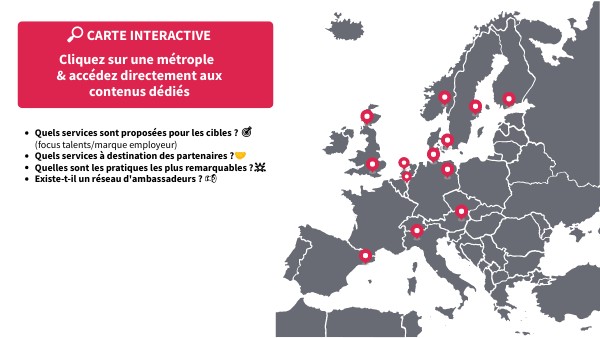 Carte des métropoles européennes Servies attract/talents/partenaires
