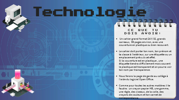 Image Pour Page De Garde Technologie Open Office Présentation technologie 6e by annesobis on Genially