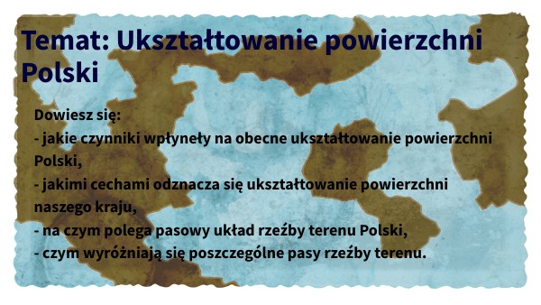 Ukształtowanie powierzchni Polski.
