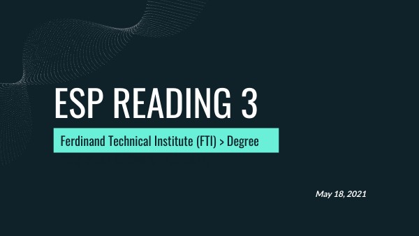 ESP READING 3 GRAMMAR VOCABULARY 3 By Adriana Rozo