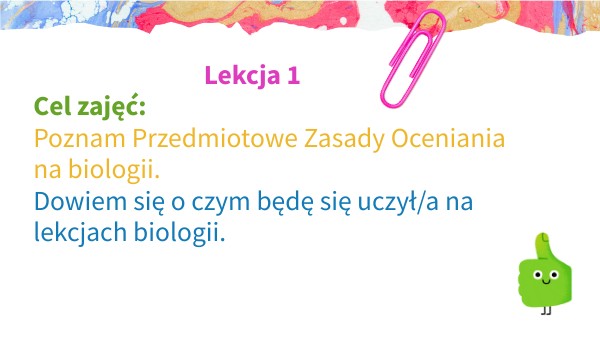Biologia kl 8 lekcja 1