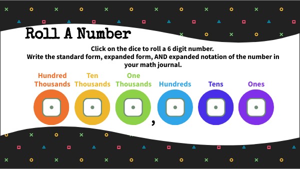 Roll a Number Math Station