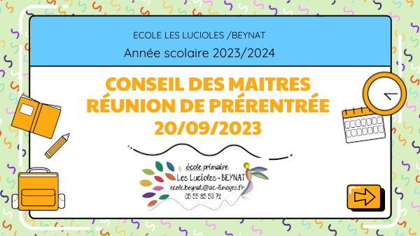 Conseil des maitres n°1