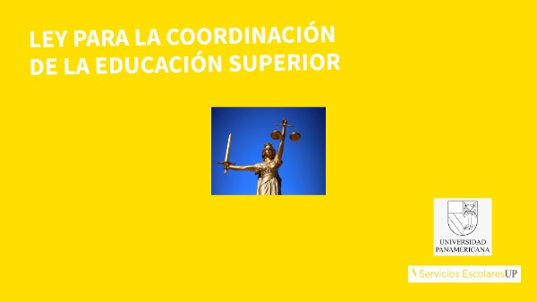 Ley para la Coordinación de la Educación Superior