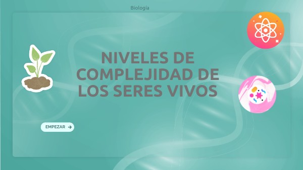 Niveles de complejidad y clasificación de los seres vivos.
