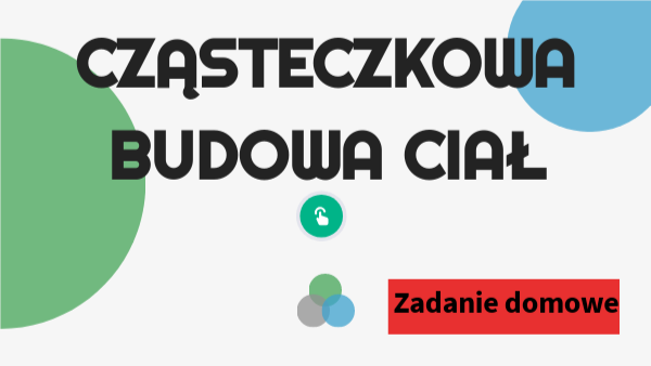 Cząsteczkowa budowa ciał