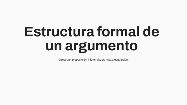 Estructura de un argumento