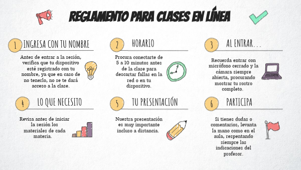 Reglamento para clases en línea