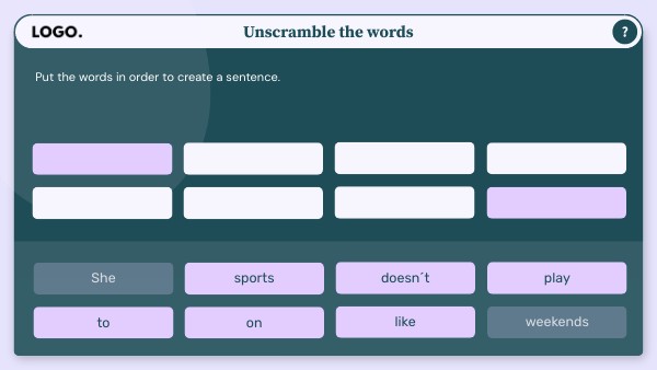 Unscramble the words