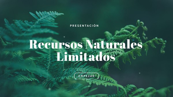 Recursos naturales limitados