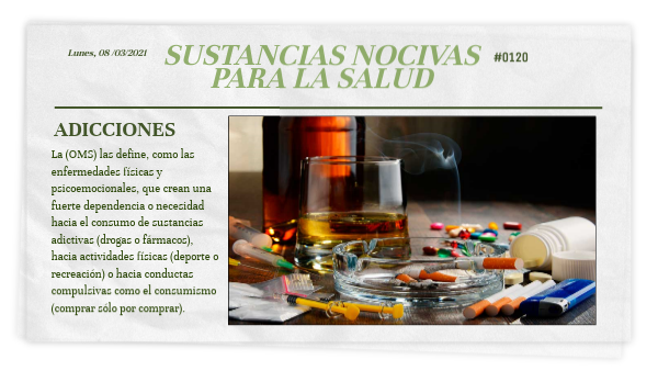 SUSTANCIAS NOCIVAS PARA LA SALUD